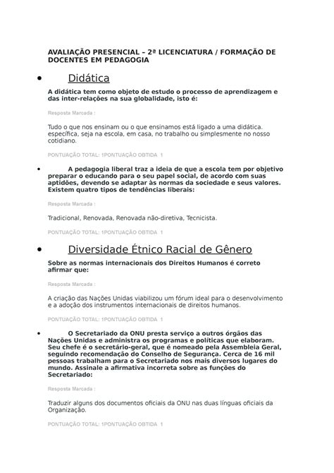 Assinale A Alternativa Correta Relação Ao Currículo Escolar