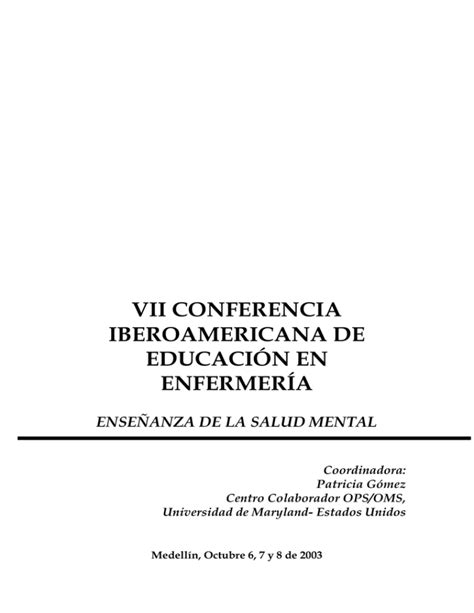 Enseñanza De La Salud Mental