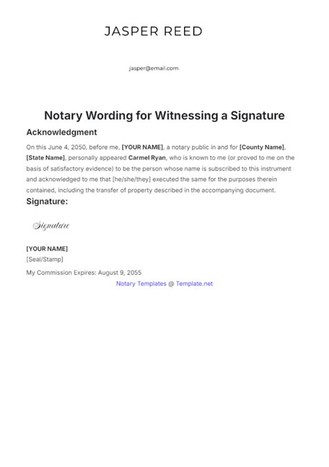 Free Notary Templates To Edit Online And Print