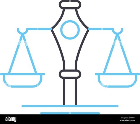 Law Line Icon Outline Symbol Vector Illustration Concept Sign Stock