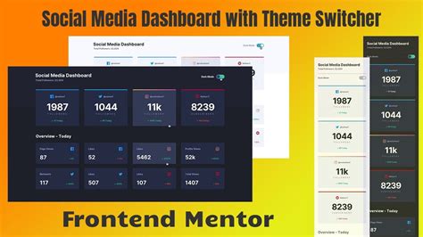 Frontend Mentor Challenge Social Media Dashboard With Theme Switcher