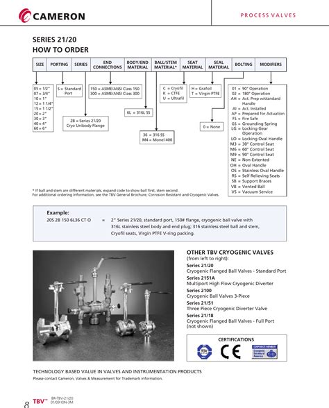 WEB New TBV 21 20 12 06 Series Cryogenic Flanged Ball Valve Brochure