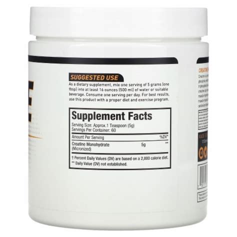 Musclesport Creatine Monohydrate 300grams Raw Unflavored Increases