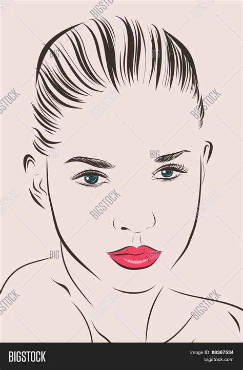 Beautiful Woman Face Vector And Photo Free Trial Bigstock