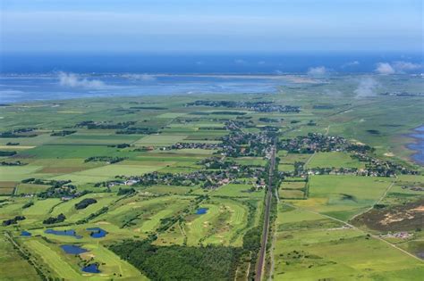 Sylt Ost von oben Ortskern und Orts Zentrum an der Meeres Küste der