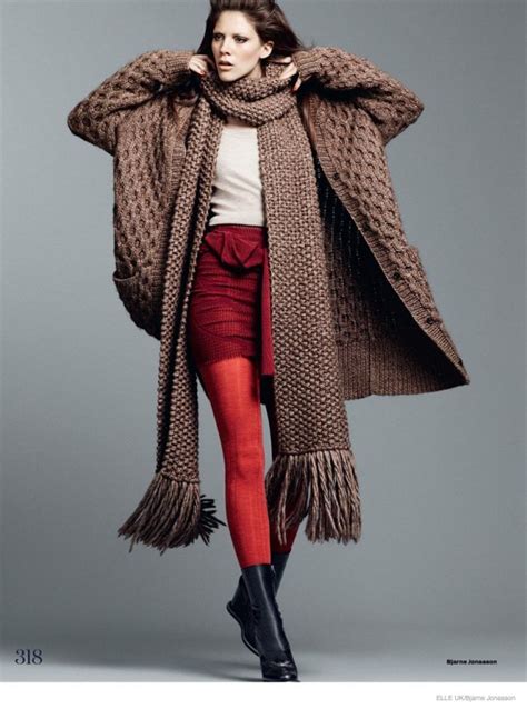 Carla Ciffoni Layers In Fall Knitwear For ELLE UK By Bjarne Jonasson