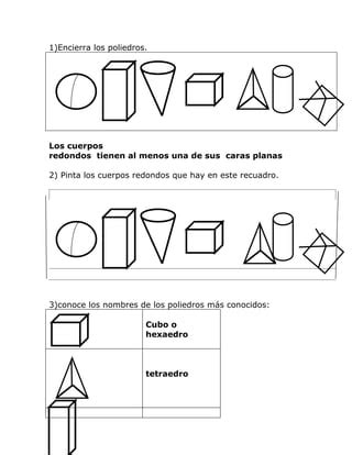 Cuerpos Poliedros Y Cuerpos Redondos Guia Nb Pdf