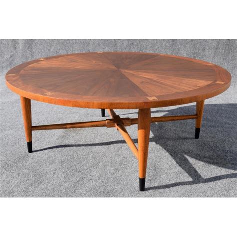 Vintage Lane Mid Century Modern Round Walnut Coffee Table Chairish