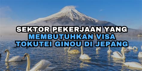 Sektor Pekerjaan Yang Membutuhkan Visa Tokutei Ginou Di Jepang