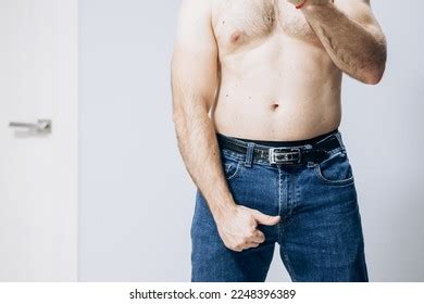 Man Naked Torso His Pants Buttocks Stock Photo Shutterstock