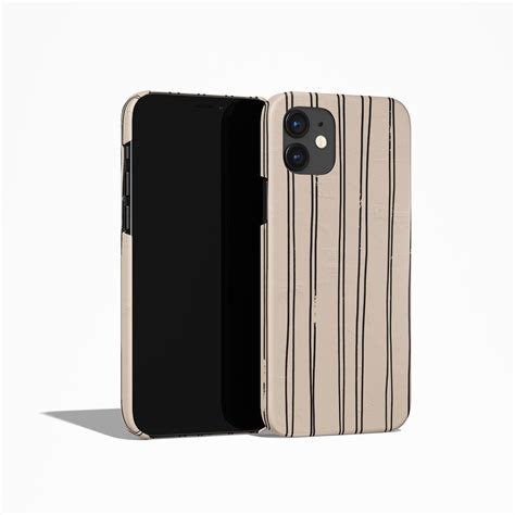 Minimalist Line Art Beige Iphone Case — Hypesheriff Us