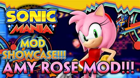 Sonic Mania Mod Showcase Amy Rose Character Mod 17 Youtube