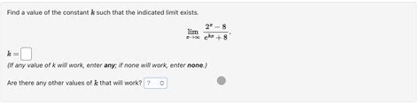 Solved Find A Value Of The Constant K ﻿such That The