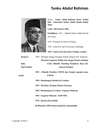 Tunku abdul rahman | PDF