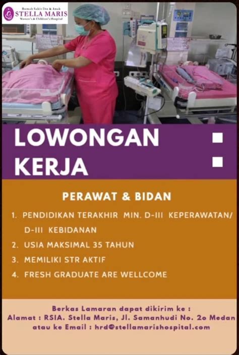 Lowongan Kerja Medan Oktober Di Rsia Stella Maris Lowongan Kerja