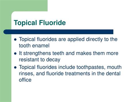 PPT - Topical Fluoride PowerPoint Presentation - ID:4432199