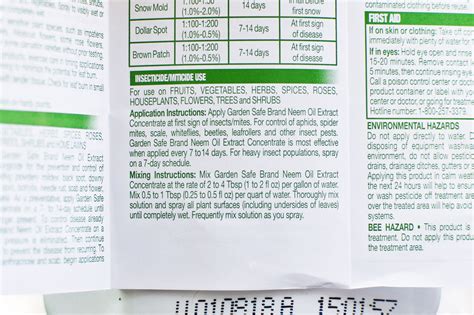 Garden Safe Neem Oil Extract Mixing Instructions | Fasci Garden