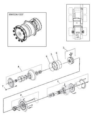 Moteur d avancement arrière assemblage 9992707 Cuoq Forest Diffusion