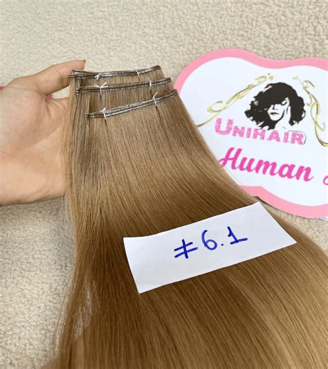 Genius Weft Human Hair Extensions With 6 1 Color Unihairvn