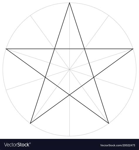 Correct Shape Template Geometric Shape Pentagram Vector Image