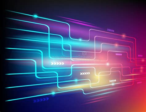 Красочная предпосылка концепции цифровой технологии Будущая концепция ...