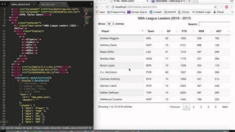 Html Tables Tutorial Datatables Part 33 Youtube