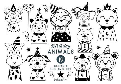 Birthday Clipart Black And White