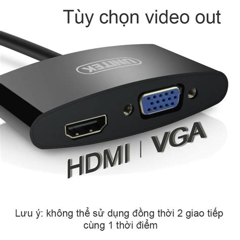 C P Chuy N Mini Displayport Sang Vga Hdmi Unitek Y Bk