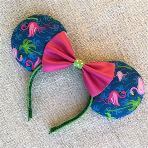 Pink Flamingo Minnie Mouse Ears Tropical Caribbean Etsy In 2021