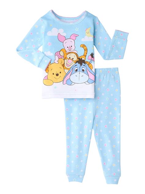 Winnie The Pooh Baby Girls’ Cotton Tight Fit Pajamas, 2-Piece Set - Walmart.com