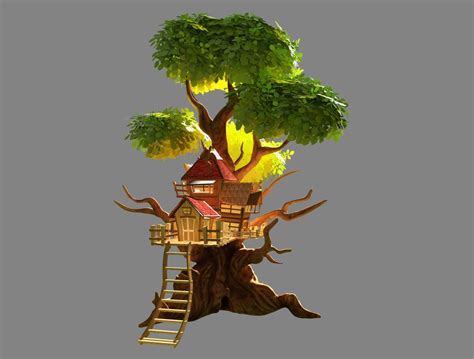 9 Beautiful Tree House 3d Model