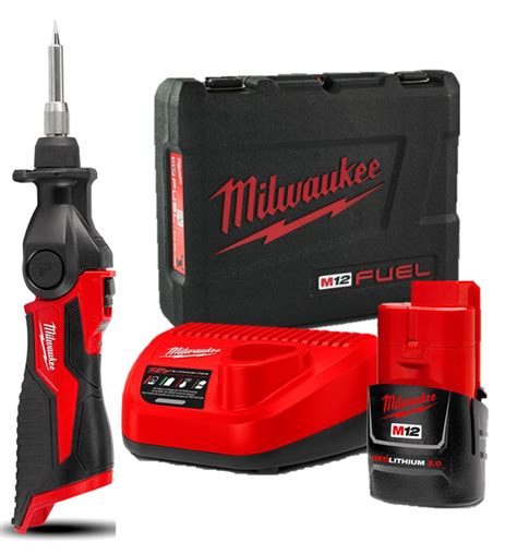 Milwaukee M12si 201c 12v Li Ion Cordless Soldering Iron Kit With 1 X 2