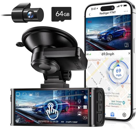 Redtiger K Dash Cam Front And Rear Camera Touch Screen Free