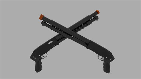 Pump Action Shotgun 3d Model 10 Max Free3d