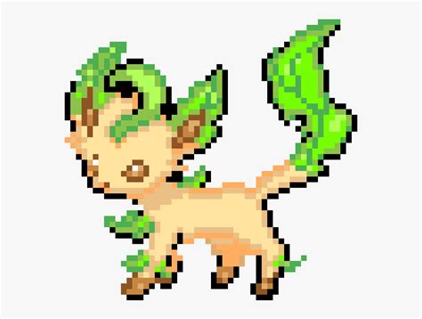 Pokemon Pixel Art Leafeon , Free Transparent Clipart - ClipartKey