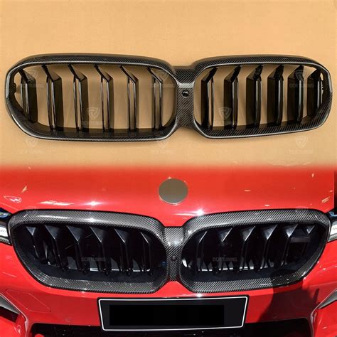 Nerki grill CARBON połysk BMW G30 G31 M5 LCI LIFT KAMEX 5 G30 31 LIFT