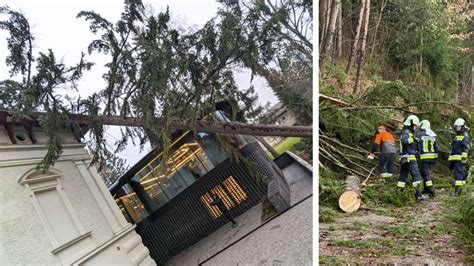 Südtirol Italien erlebt Unwetter des Jahres Baum trifft einziges Drei