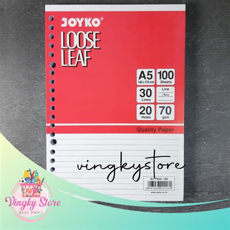 Jual Isi Kertas File Binder Loose Leaf Joyko A Shopee Indonesia