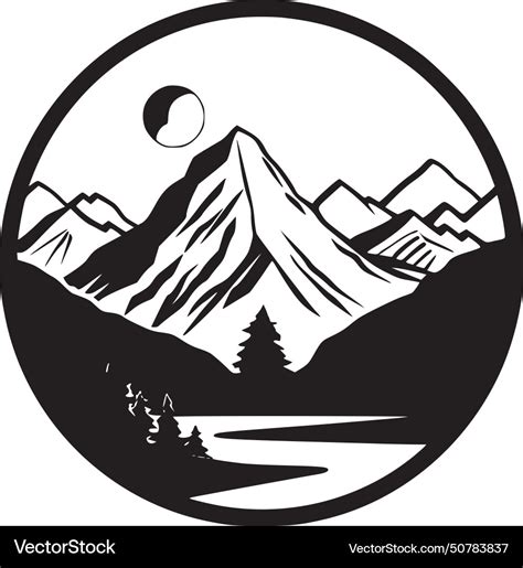 Mountain - minimalist and flat logo Royalty Free Vector