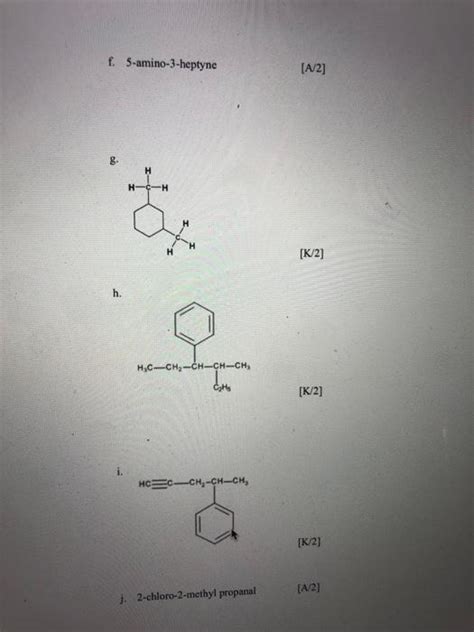 Solved Name Or Draw The Following Compounds H C Ch Chegg