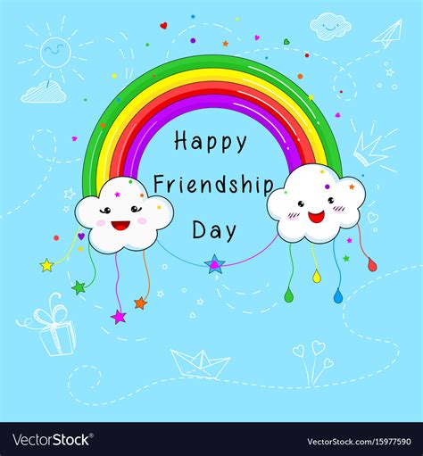 Happy friendship day card design Royalty Free Vector Image