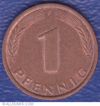 1 Pfennig 1991 F, Federal Republic - 1950-2001 - 1 Pfennig - Germany ...