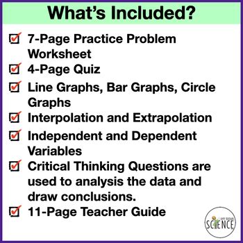 Graphing And Data Analysis Science Graph Practice Worksheets And Quiz