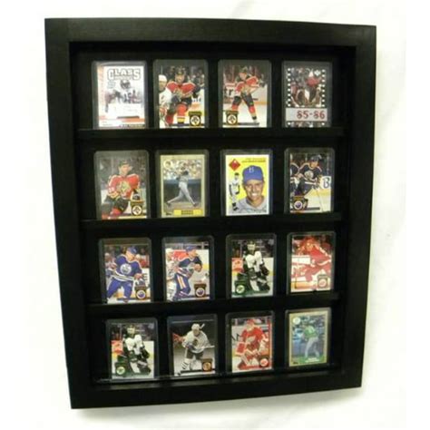 20 Baseball Card Displays Case Glossy Black P375b