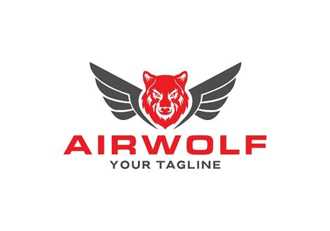 Premium Vector | Airwolf logo design