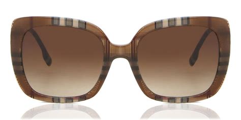 Burberry Be4323 Caroll 400513 Sunglasses In Checkered Brown Smartbuyglasses Usa