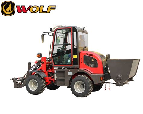 Wolf Wl80 Mini Loader With Sand Spreader Bucket Wheel Loader And Mini