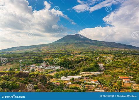 View Of Mount Vesuvius In Campania Italy Stock Photo Image Of Green