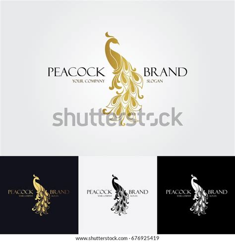 835 Gold Peacock Logo Stock Vectors Images And Vector Art Shutterstock