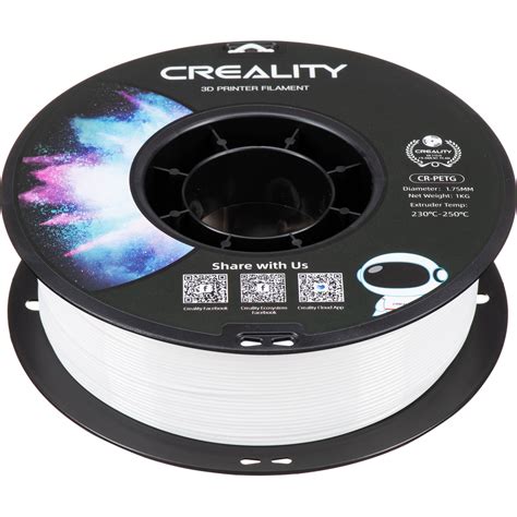 Creality Mm Cr Petg Filament Kg White Cr Petg White B H